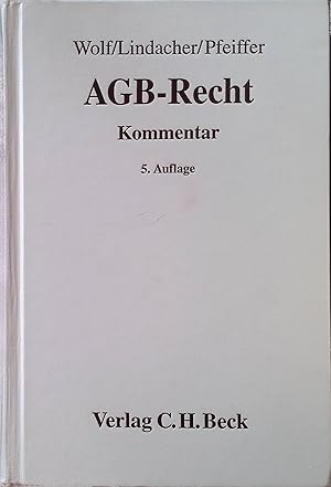 Bild des Verkufers fr AGB-Recht : Kommentar. zum Verkauf von books4less (Versandantiquariat Petra Gros GmbH & Co. KG)