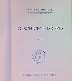 Bild des Verkufers fr Geschichte Israels, Bd. 1 zum Verkauf von books4less (Versandantiquariat Petra Gros GmbH & Co. KG)
