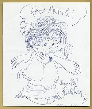 Imagen del vendedor de Franois Walthry - Joli dessin ddicac - 1995 a la venta por PhP Autographs