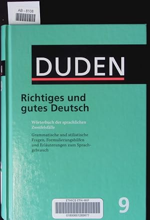 Bild des Verkufers fr Duden - Richtiges und gutes Deutsch. zum Verkauf von Antiquariat Bookfarm