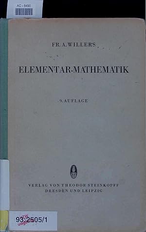 Bild des Verkufers fr Elementar-Mathematik. 9. Auflage zum Verkauf von Antiquariat Bookfarm