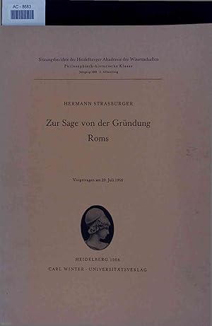 Bild des Verkufers fr Zur Sage von der Grndung Roms. zum Verkauf von Antiquariat Bookfarm