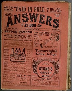 Answers No.1693 November 6th 1920