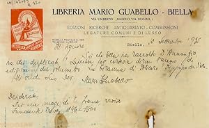 Gruppo di 6 lettere e cartoline, manoscritte o dattiloscritte, firmate, indirizzate a Nello Pucci...