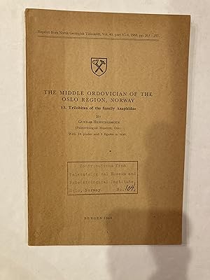 THE MIDDLE ORDOVICIAN OF THE OSLO REGION, NORWAY. 13. TRILOBITES OF THE FAMILY ASAPHIDAE