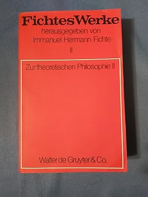 Bild des Verkufers fr Fichte, Johann Gottlieb: Werke; Teil: Bd. 2., Zur theoretischen Philosophie. 2. zum Verkauf von Antiquariat BehnkeBuch