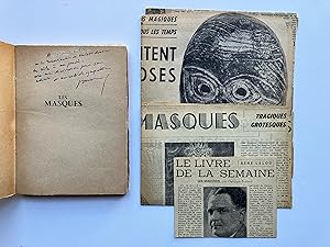 Bild des Verkufers fr Les Masques [ ENVOI de l' Auteur sur S.P. ] zum Verkauf von Pascal Coudert