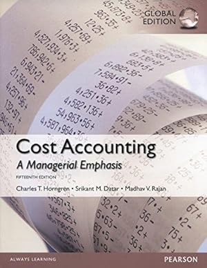 Imagen del vendedor de Cost Accounting, Global Edition a la venta por WeBuyBooks