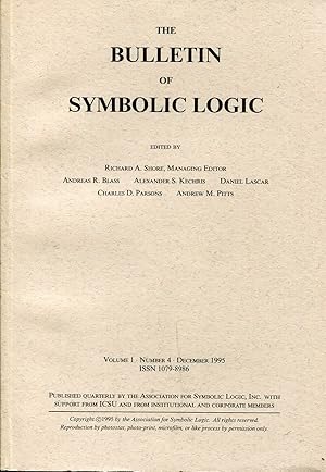 Imagen del vendedor de The Bulletin of Symbolic Logic Volume 1 Number 4 December 1995 a la venta por Sylvain Par