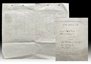 [Kootenay] 1899 Payroll Sheet of the Hotel Reco in Sandon, British Columbia