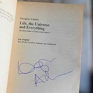 Seller image for The Hitchhiker's Guide to the Galaxy Trilogy in Four Parts SIGNED for sale by Vintage & Modern Books