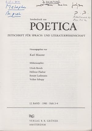 Aristoteles, Empedokles und die Erkenntnisleistung der Metapher. [Aus: Poetica, 12. Bd., 1980, He...