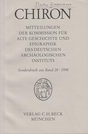 Speculum regnorum et aularum: Die Rezeption Herodians vom 15.-18. Jh. [Aus: Chiron, Bd. 28, 1998].
