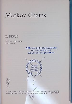 Markov Chains. North-Holland Mathematical Library, vol. 11