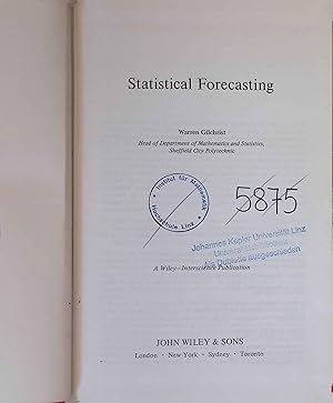 Image du vendeur pour Statistical Forecasting. mis en vente par books4less (Versandantiquariat Petra Gros GmbH & Co. KG)