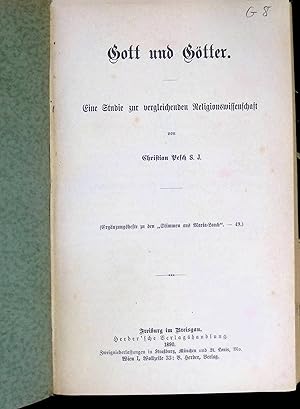 Bild des Verkufers fr Gott und Gtter : eine Studie zur unvergleichenden Religionswissenschaft. zum Verkauf von books4less (Versandantiquariat Petra Gros GmbH & Co. KG)