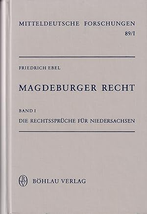 Imagen del vendedor de Magdeburger Recht Band 1 - Die Rechtssprche fr Niedersachsen a la venta por Leipziger Antiquariat