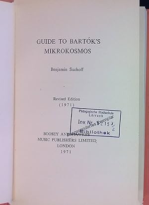 Image du vendeur pour Guide to Bartk's Mikrokosmos mis en vente par books4less (Versandantiquariat Petra Gros GmbH & Co. KG)