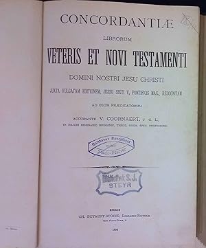 Seller image for Concordantiae librorum Veteris et Novi Testamenti. for sale by books4less (Versandantiquariat Petra Gros GmbH & Co. KG)