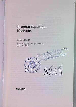 Bild des Verkufers fr Integral Equation Methods. Applications of Mathematics Series zum Verkauf von books4less (Versandantiquariat Petra Gros GmbH & Co. KG)