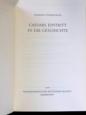 Bild des Verkufers fr Caesars Eintritt in die Geschichte. zum Verkauf von books4less (Versandantiquariat Petra Gros GmbH & Co. KG)