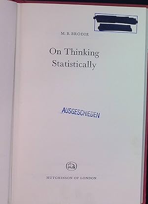 Seller image for On Thinking Statistically for sale by books4less (Versandantiquariat Petra Gros GmbH & Co. KG)