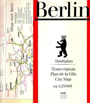 Bild des Verk�ufers f�r Stadtplam Berlin - Plan de la Ville / City Map. ca. 1:25000; mit Stadtinformationen und Stra�enverzeichnis; zum Verkauf von nika-books, art & crafts GbR