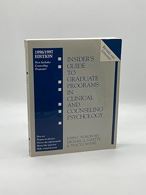 Imagen del vendedor de Insider's Guide to Graduate Programs in Clinical and Counseling Psychology 1996/1997 Edition a la venta por True Oak Books