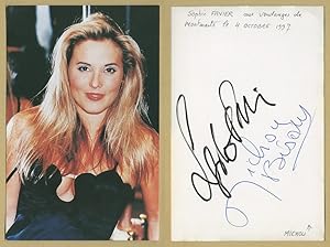 Seller image for Sophie Favier & Michou (1931-2020) - Photo signe en personne - Paris 1997 for sale by PhP Autographs