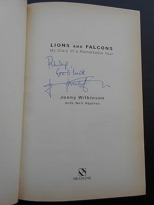 Bild des Verkufers fr LIONS AND FALCONS. My Diary of a Remarkable Year. Signed copy, with dedication. zum Verkauf von J. R. Young