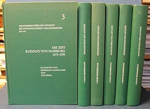 Immagine del venditore per Urkundenregesten zur Ttigkeit des deutschen Knigs- und Hofgerichts bis 1451. Sonderreihe Band 3 bis 8 Band 3: Die Zeit Rudolfs von Habsburg 1273-1291 Band 4: Die Zeit Adolfs von Nassau, Albrechts I. von Habsburg, Heinrichs von Luxemburg 1292-1313 Band 5: Die Zeit Ludwigs des Bayern und Friedrichs des Schnen 1314-1347 Band 6: Die Knigszeit Karls IV. 1346-1355 Mrz Band 7: Die Zeit Karls IV. 1355 April-1359 Band 8: Die Zeit Karls IV. 1360-1364 From a smoker's library with a slight nicotine smell. Aus einer Raucherbibliothek mit leichtem Nikotingeruch. venduto da Eugen Kpper