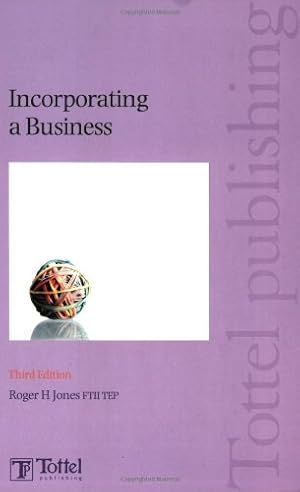 Image du vendeur pour Incorporating a Business mis en vente par WeBuyBooks