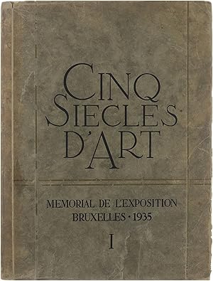 Image du vendeur pour Cinq sicles d'art ; memorial de l'Exposition, Bruxelles, 1935 mis en vente par Untje.com