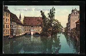 Bild des Verkufers fr Ansichtskarte Nrnberg, Heil. Geistspital vom Wasser aus zum Verkauf von Bartko-Reher
