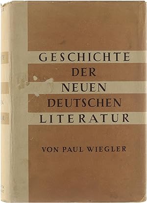 Bild des Verkufers fr Geschichte der neuen Deutschen Literatur zum Verkauf von Untje.com