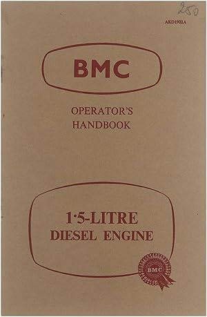 Imagen del vendedor de BMC Operator's Handbook - 1.5 Litre Diesel Engine a la venta por Untje.com