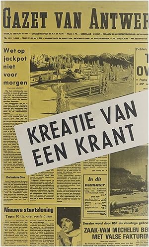 Bild des Verkufers fr Kreatie van een Krant - Beknopte geschiedenis van de Antwerpse Pers zum Verkauf von Untje.com