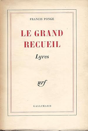 Image du vendeur pour Le grand recueil. Lyres. mis en vente par Librairie Les Autodidactes - Aichelbaum