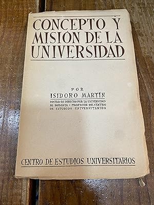 Imagen del vendedor de Concepto y misin de la universidad a la venta por Trfico de Libros Lavapies