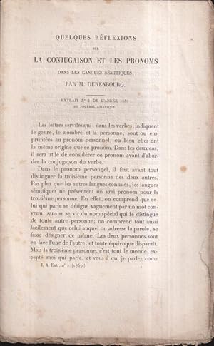 Seller image for Quelques rflexions sur la conjugaison et pronoms dans les langues smitiques. for sale by PRISCA