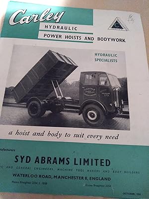 Seller image for Carley Hydraulic Power hoists and Bodywork a hoist and body for every need sole manufacturers Syd Abrams Limited for sale by John Blanchfield