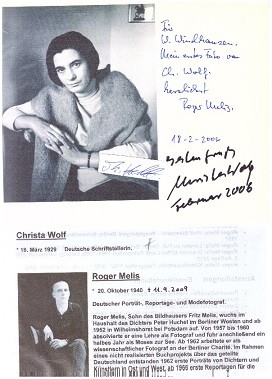 Bild des Verkufers fr CHRISTA WOLF (1929-2011) deutsche Schriftstellerin. Sie zhlte zu den bedeutendsten Schriftstellerpersnlichkeiten der DDR und wurde vielfach ausgezeichnet, u. a. mit dem Georg-Bchner-Preis. Ihr Werk wurde in viele Sprachen bersetzt. / german writer zum Verkauf von Herbst-Auktionen