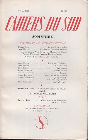 Seller image for CAHIERS DU SUD, n 370, 1963 : DELPHES ET L'AVENTURE CELTIQUE. for sale by PRISCA