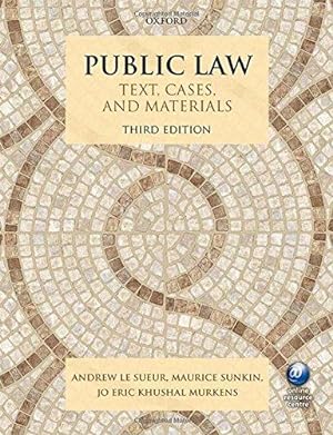 Immagine del venditore per Public Law Text, Cases, and Materials 3/e venduto da WeBuyBooks