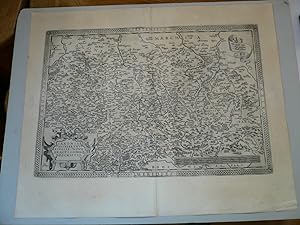 Imagen del vendedor de Saxoniae, Misniae, Thuringiae, Nova, anno 1598, Karte, Ortelius A. Sachsen - Meissen - Thringen Saxoniae, Misniae, Thuringiae, nova exactissimo qe descriptio. Kupferkarte, verlegt von Abraham Ortelius, in Theatrum Orbis Terrarum, franz. Ausgabe, anno 1598, Platte: 345x503 mm. Sauber, breitrandig, nahezu fleckenfrei Gezeigt wird das Gebiet zwischen Magdeburg und Eger (Bhmen), sowie Schmalkalden u. Liegnitz (Schlesien). Im Nordwesten mit Hildesheim, im Osten die Oder. Bibl. Nachweis: vdB. Nr. 93 a la venta por Hammelburger Antiquariat