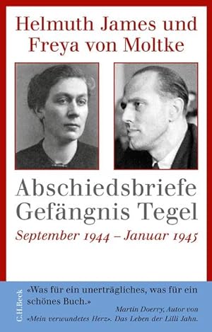Seller image for Abschiedsbriefe Gefngnis Tegel: September 1944 - Januar 1945 for sale by Versandantiquariat Felix Mcke