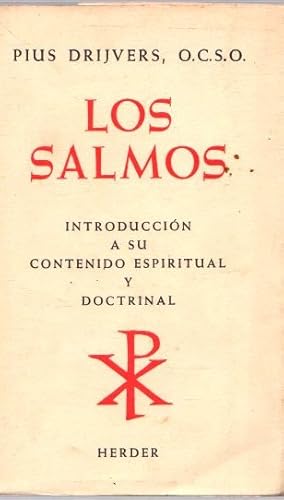 Imagen del vendedor de Los Salmos. Introduccin a su contenido espiritual y doctrinal . a la venta por Librera Astarloa