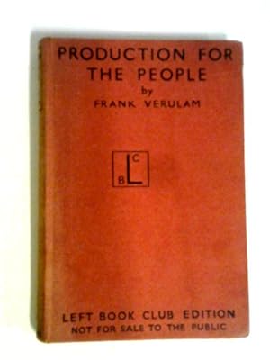 Bild des Verkufers fr Production for the People zum Verkauf von World of Rare Books
