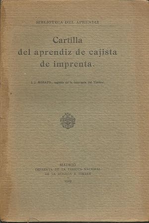 CARTILLA DEL APRENDIZ DE CAJISTA DE IMPRENTA