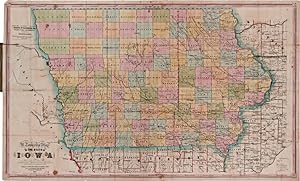 Immagine del venditore per A TOWNSHIP MAP OF IOWA. COMPILED FROM THE UNITED STATES SURVEYS, OFFICIAL INFORMATION AND PERSONAL RECONNAISSANCE; SHOWING THE STREAMS, ROADS, TOWNS, POST OFFICES, COUNTY SEATS, WORKS OF INTERNAL IMPROVEMENTS, &c. &c venduto da William Reese Company - Americana